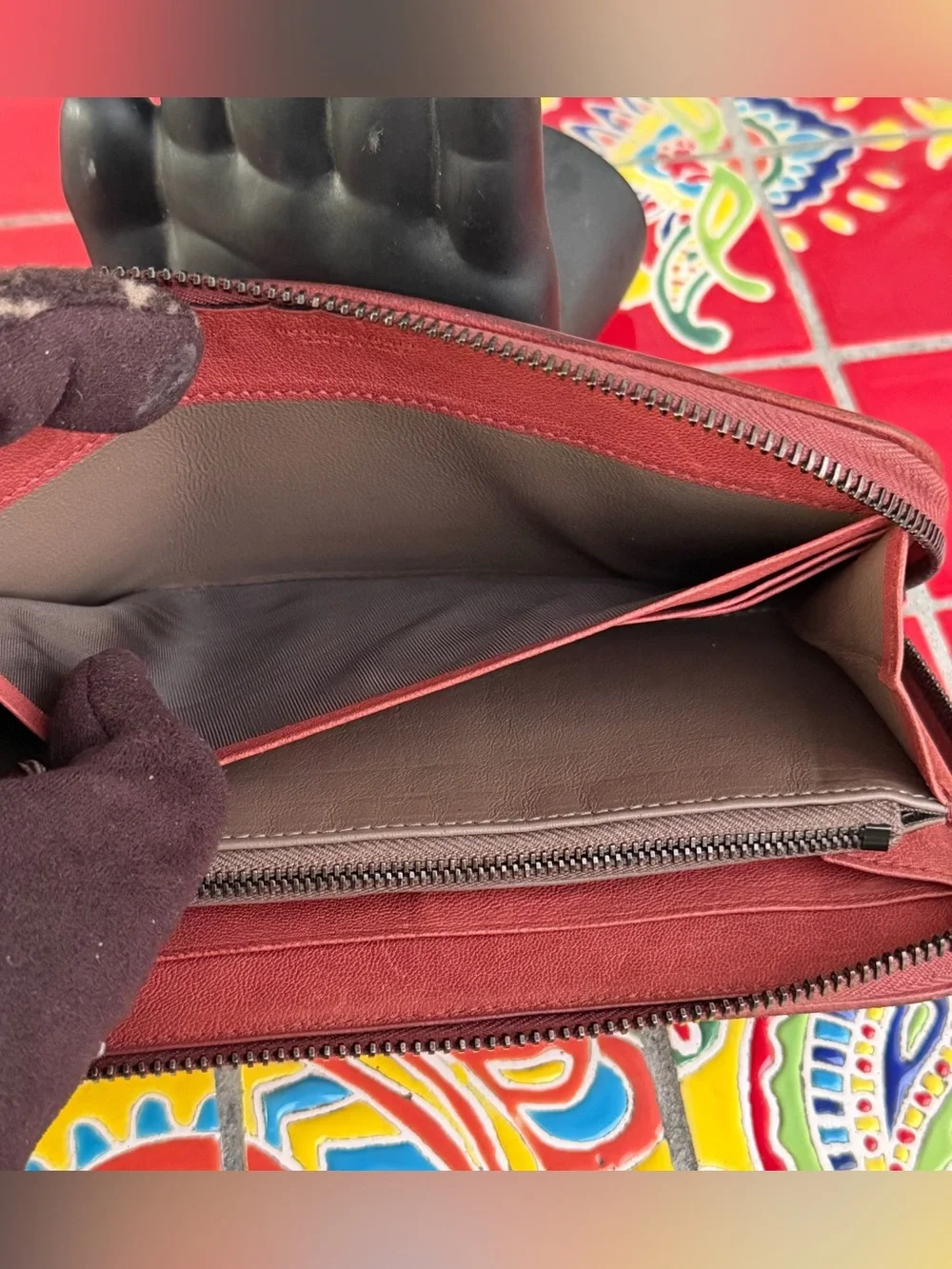 Bottega Veneta Butterfly Motif Lambskin Wallet